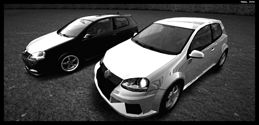 Volkswagen Golf R32
- čierny môj [i](Sway)[/i]
- biely [i]KISMO-v[/i]

[url=http://world.needforspeed.com/][b]http://world.needforspeed.com/[/b][/url]

