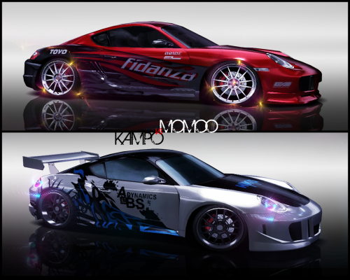 .:Kampo vs M0M00:.
Tak taký duel Kampove porsche sa mi dosť páči a ja som zvolyl ten starý Carbon (LDH) style :D 
Pres rýchlovka vlastne aj moje auto poslednou doboru nestí­ham vôbec cez ví­kend vyhodnotenie wonderu

