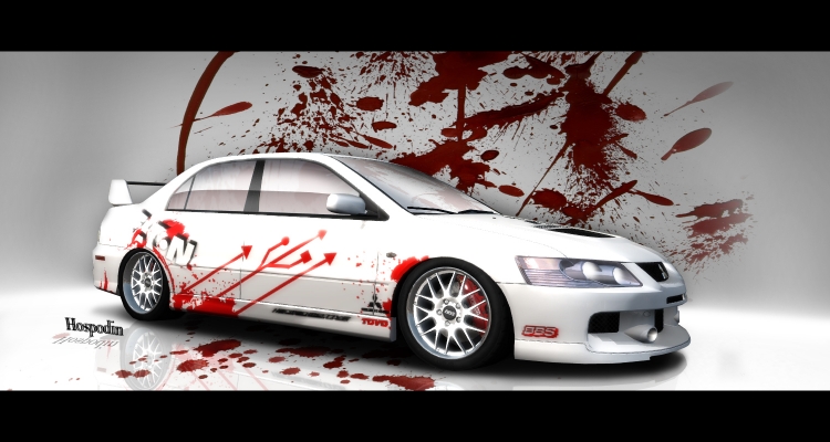 Lancer evo IX
:) 
Keywords: mitsubishi lancer evo blood usb white