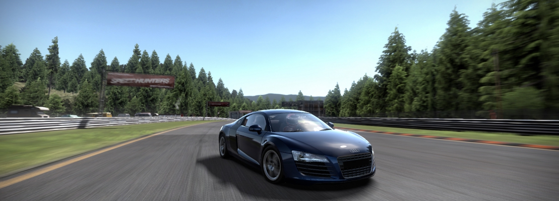 Audi R8
http://www.youtube.com/watch?v=dTfdPi1WQI8 
