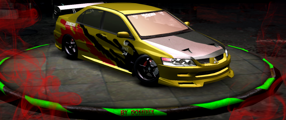 Mitsubishi Lancer Evolution VIII / Street version
Cafte seci, tak som spravil novy tuning... len aby sa nehovorilo ze som neaktivny, alebo nemam napady.
Budem sa muset ist pozerat na niejaka auta tu v meste..
Je to slabe, ja viem, ale tak co...

[img]http://gallery.needforspeed.sk/albums/userpics/FD.jpg[/img]
