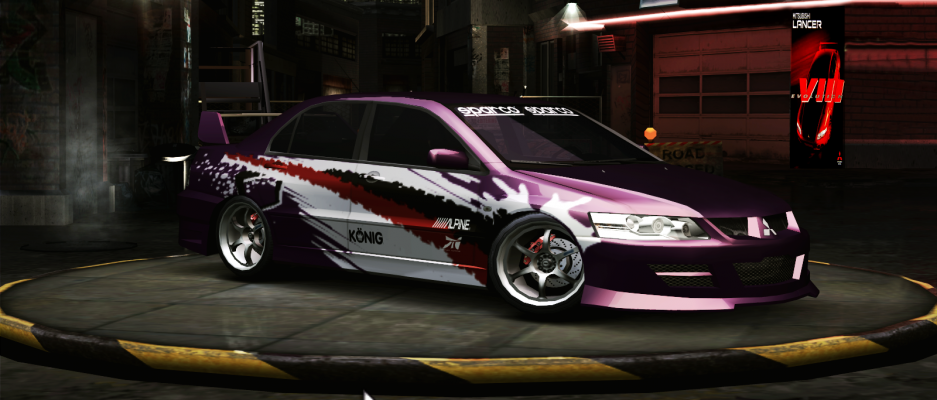 Street Evo VIII
Caute, takze jsem zase zacal.. jsem zpet :P
Doufam, ze se libi, enjoy!
BTW nemel jsem cas hrat si s press, priste si dam zalezet :)
[img]http://gallery.needforspeed.sk/albums/userpics/FD.jpg[/img]
