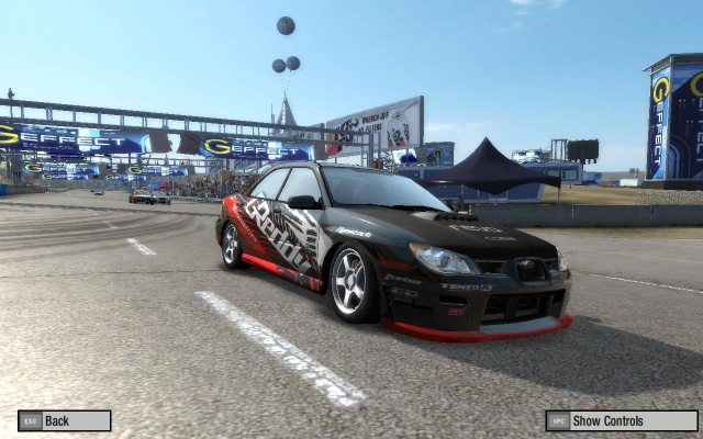 Subaru in race style
