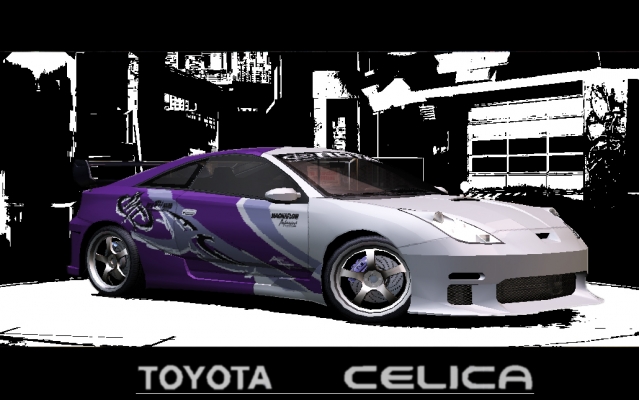 Toyota Celica
Tak som znova skúšal čalšie funkcie Photoshopu :D 
Kvalita obrázku je dakus menšia, čo bude asi tým, že som to screenoval v menšom rozlí­šení­. Tak sorrka. Auto sa dúfam bude páčiť aspoň trošku :)

