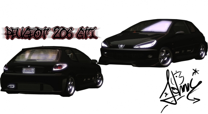 Peugeot 206 GTi
..ked sem preinstaloval win mi to vymazalo save.. na temto novem sem nepresel ani JEDEN zavod.. takze total basic tuning :D .. iba taz prdele tuning :).. 
Keywords: Peugeot 206 GTi NFSU2 Johnnny