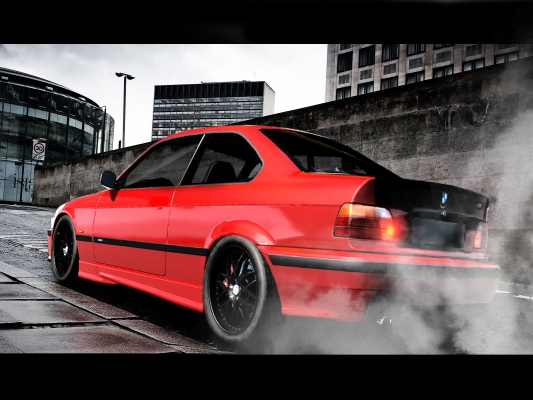 BMW E36 
Da????o z PS ;) nehehe mne sa to celkom p??????i pr??ca 2 a pol hod... za dym THX mayoor nem??m e??te brushe :D 
Keywords: Dede