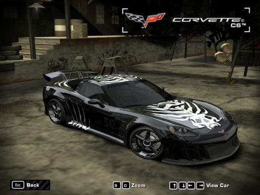 Corvette C6
black and white
