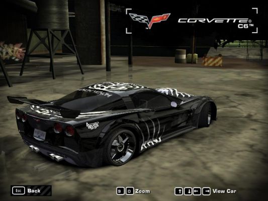 Corvette C6
black and white
