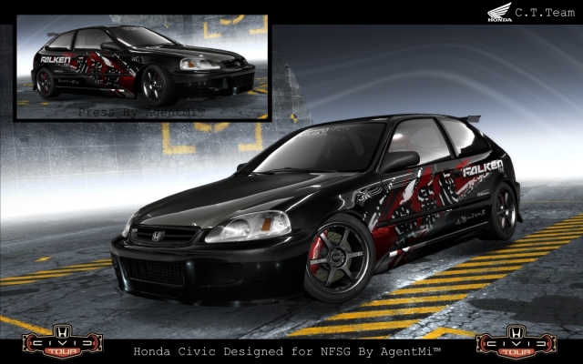 Honda Civic for Dede's birthday ! Greetings to you Dede ! ;-)
Honda Civic C.T.Team
Designed for NFSG By AgentMi™
1680x1050
 ! ! ! ! ! vsetko naj k narodeninam Dede, ved to poznas, prachy, baby, tuning a dlhy krasny zivot ;-) :-) ! ! ! ! ! 
