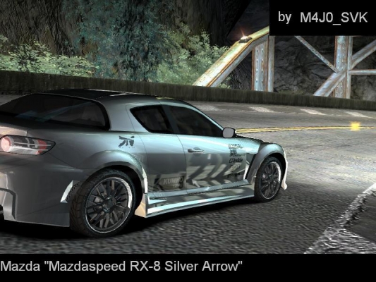 Mazda RX-8 "Mazdaspeed Silver Arrow" limited edition
:D hh som tunil RX8-micku na taky decent a z toho, ako teraz vyzera som ju pomenoval tak, ako je nazvana :) Sice neni nic vidno, ale ked prejdem Carbon, tak ju spravim a odfotim z garaze. Dajte aspon nejake komentare.

PS: "press" hrozna ako vzdy :D
Keywords: Mazda Mazdaspeed RX-8