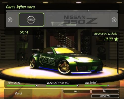 Nissan 350Z
trochu sa podobá na to zo začiatku hry (od Rachel)

