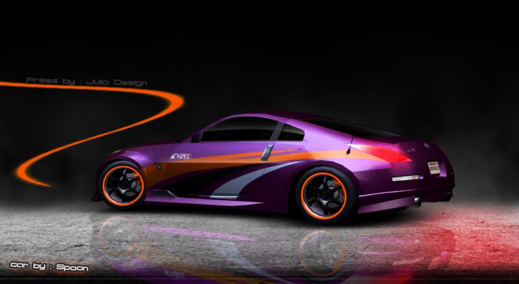 350z
car by : Spoon
press by : Jullo 
na??a prv?? a d??fan ??e nie posledn?? spolupr??ca
diki jullo... 
Keywords: nissan 350z nfs nfsug2 ug2 tuning