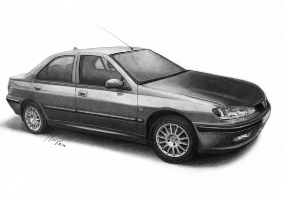 Peugeot 406
mondeluz aquarell A3 formát, ... grafitove 8B, 4B, HB, H ... mechanicke 0.3 HB, 0.5 B, 0.9 2B

