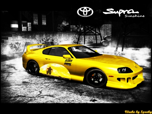 Supra Sunshine
[color=gray][i]Napadlo ma že spraví­m také letné teplučké farby že už len pohlad nane zohreje:D neviem jak vy ale ja sa uz neviem dockat na leto, na plaz, na teplo, na prazdniny:)[/color][/i]

[u][b][color=black]Poznámka:[/color][/u]
[color=orange]Viem vyzerá ten vinyl ze tam je len vložený ten obrázok ale to vás len plete to že je blbá kvalita a že je použitý blur pre vyhladenie hrán... keč som robil ten vinyl boli dokonale vidno črty auta, bodykitu, dvier, mrzí­ ma to lebo to bere aj kvalitu práce...[/b][/color]

[u]EnjoY[/u]

