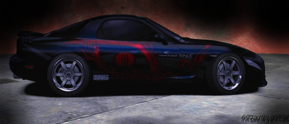 Mazda RX-7 "Devil Eye"
...18 layer...
...pr??ca 1,30 h...
...press 15min...
...2: Hardcoree United and Angerfist...
...koments end end??oj...
