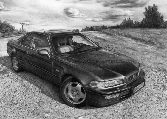 Honda Legend 2nd gen.
Hotovo. Canson bristol smooth A4, faber castell pitt monochrome 9B, faber castell & derwent & koh-i-noor grafitove 2H, HB, B, 3B, 5B, 8B, 9B ... mech. 0.3B, derwent onyx & blender atd atd... SPZ v PS zamaskovana kvoli bezpecnosti
...sorry za vodoznak, ale ludom sa neda verit ci pracu nebudu vydavat za svoju
...enjoy, cas na dokoncenie nemam ani sajnu, rozrobene som to mala uz dlhsi cas :)
