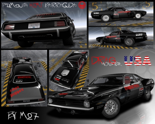 USA Monsters-DRAG
[color=gray]Car:[b]Plymouth [b][color=red]hemi[/color] 'Cuda
