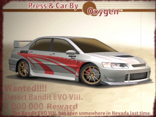 Mitshubishi Lancer EVO VIII. Desert Bandito By Oxygen
;-) komentujte :D :D ;-)
