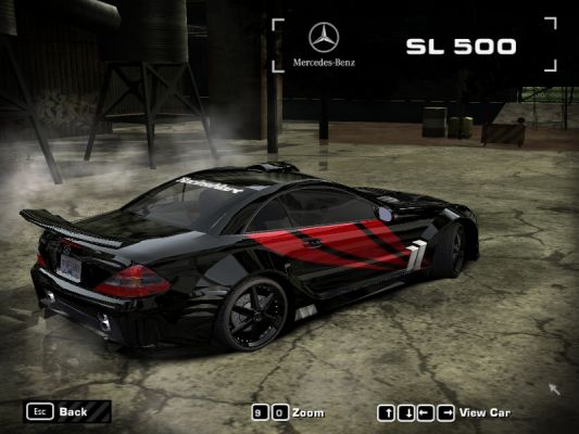 mercedes benz black daemon back
