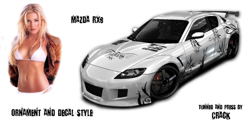 RX8 ornament + elisha 
tak elisha a mazda to je proste RX :) a mne sa tam ornamenty najviac pacia ale len na RX8
