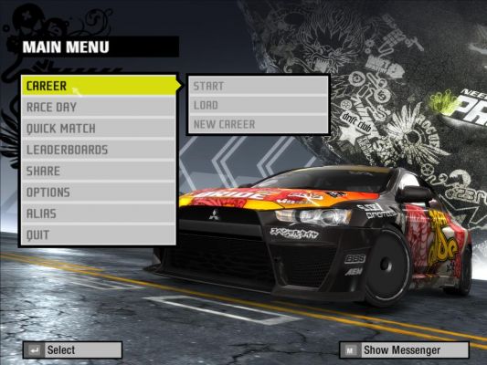 Menu z pro street
