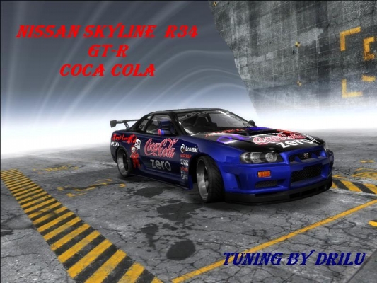 Nissan Skyline R34 GTR Coca Cola po druhikrát 

