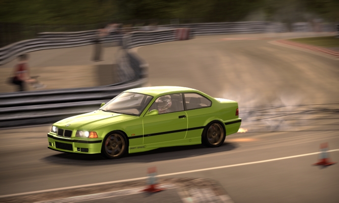 BMW M3 E36 full throttle
[url=http://www.youtube.com/watch?v=zGwr_3EOQZY]Nordschleife my vid. [8:03.970][/url]
