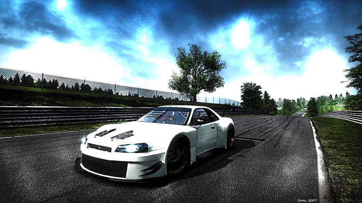 1999 Nissan Skyline GT-R (R34)
[b]NFS: Shift[/b] (1.02)
"Sketch"

[i]- in game - 1920x1080, High, 8x/16x[/i]
[i]- edit in XnView and Paint.NET[/i]
