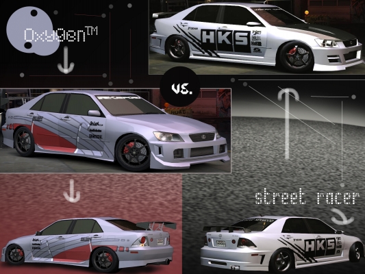 Lexus IS300 - Battle Oxygen VS. street_racer
na montaz som nemal cas ani chut preto je taka aka je 
