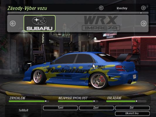 Subaru Impreza WRX zozadu
