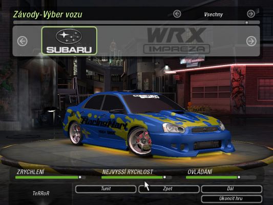 Subaru Impreza WRX spredu
