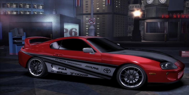 Toyota Supra
- supra po mensiej uprave
- snazil som sa o street race styl..dufam ze sa podaril
- neviem ako vam ale tato supra mi pripada krajsia ako predosla
- prosim rady/ak treba nieco zmenit/ a komenty....dakujem :-)
